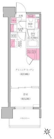 レジディア門前仲町プレイスの物件間取画像